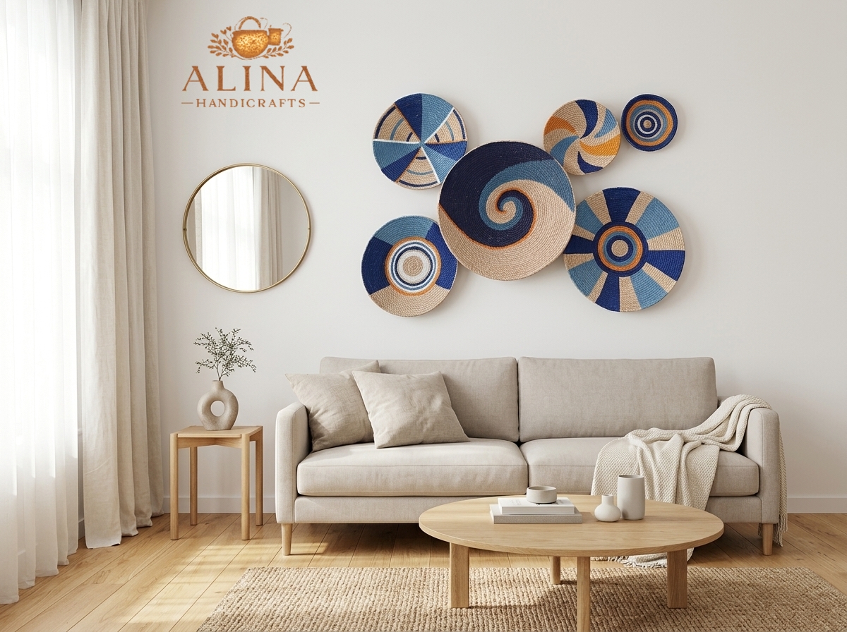 Artisanal Woven Jute Wall Decor Set
