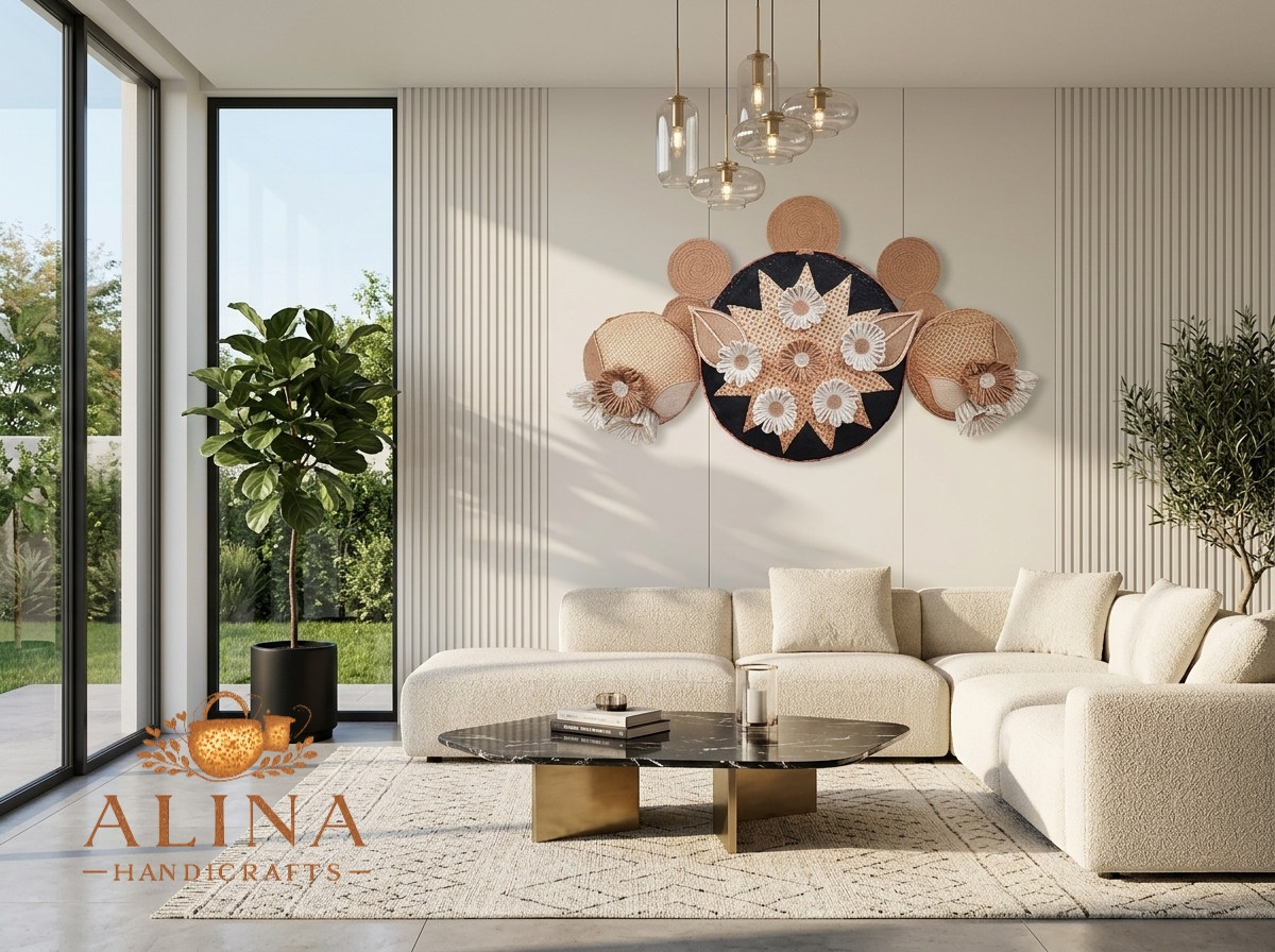 Artisanal Woven Jute Wall Decor Set
